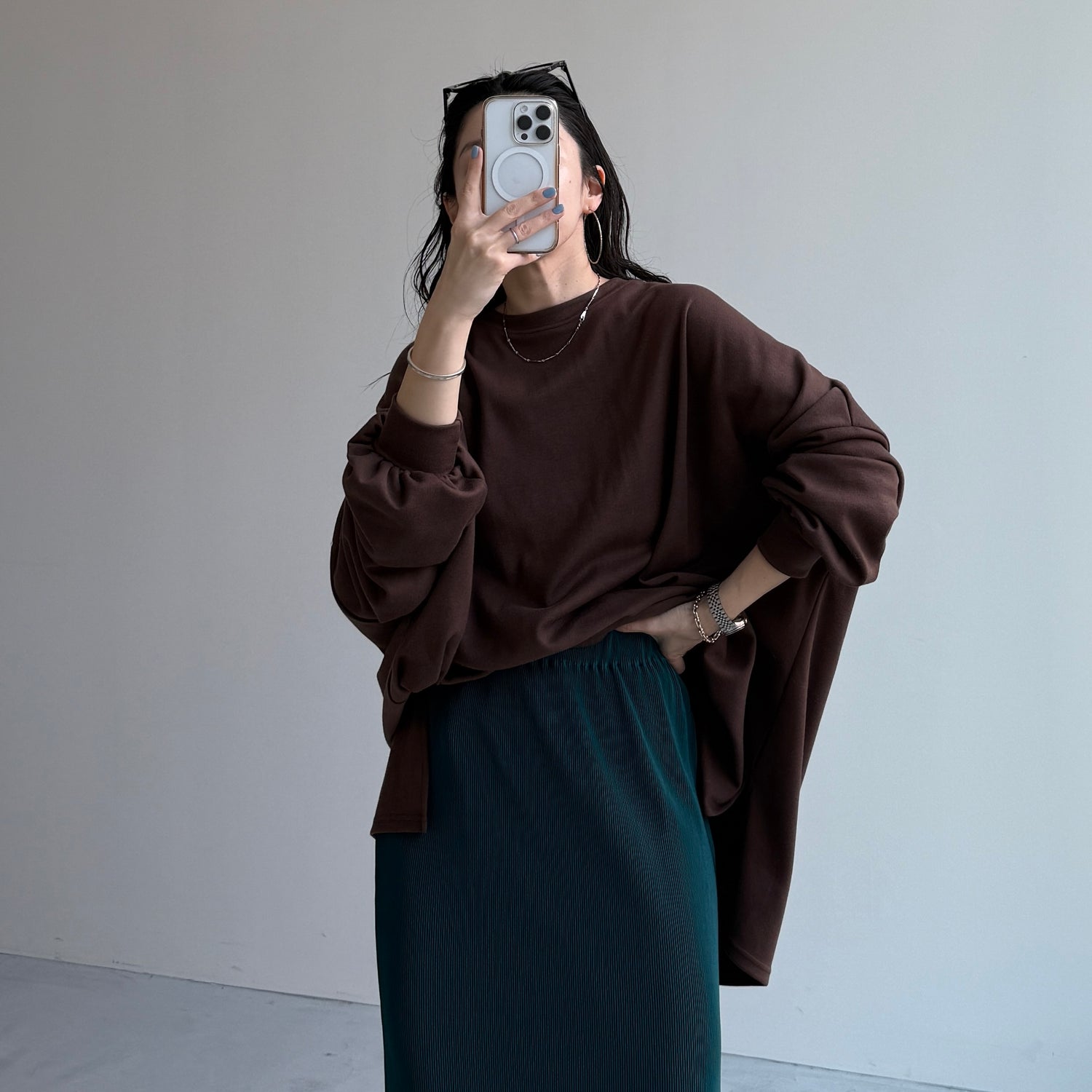 super loose light sweatee / brown