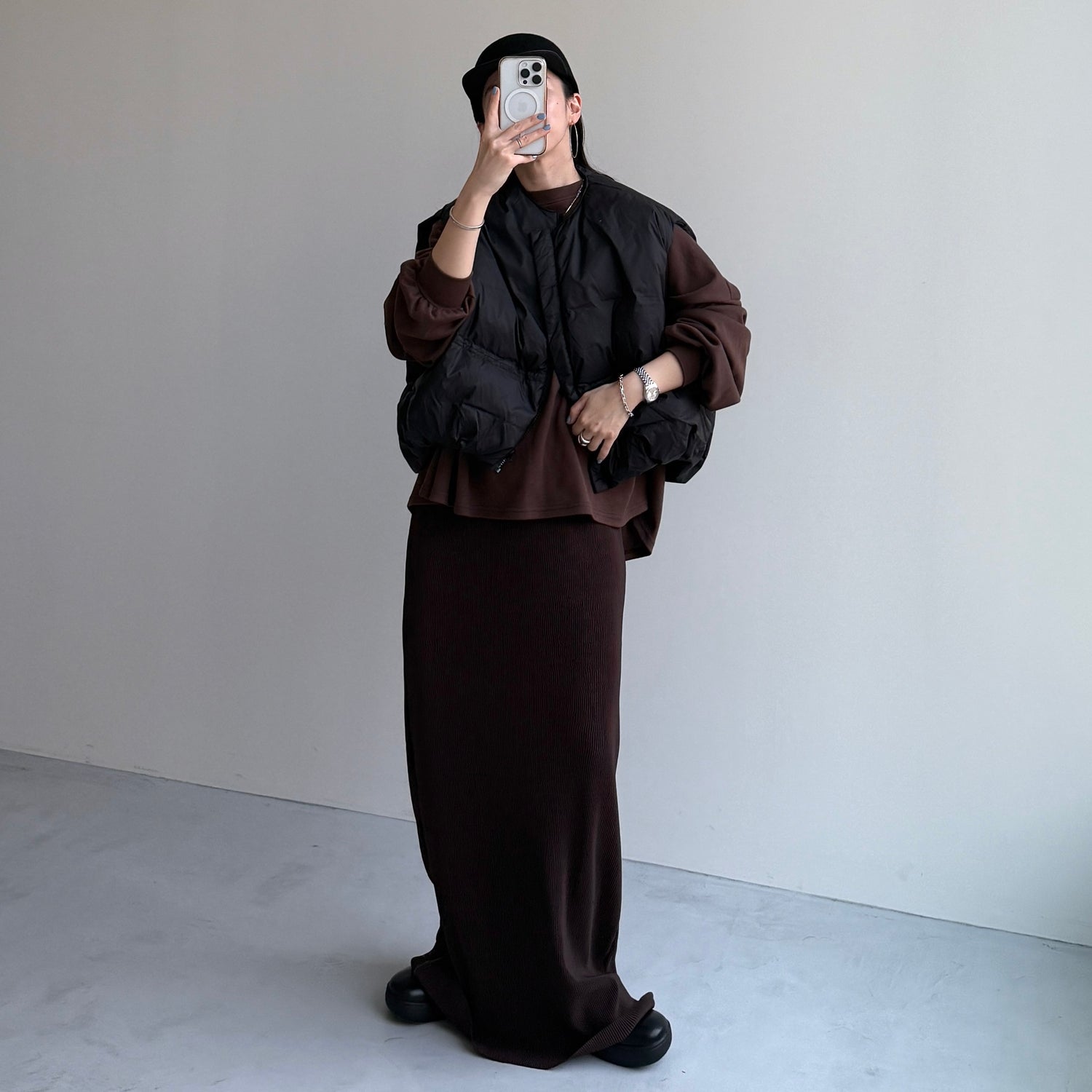 super loose light sweatee / brown