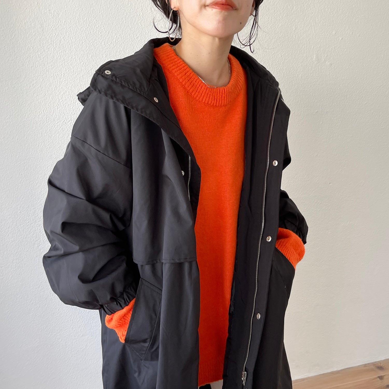 2way over size mods coat / black （ツーウェイオーバーサイズモッズ