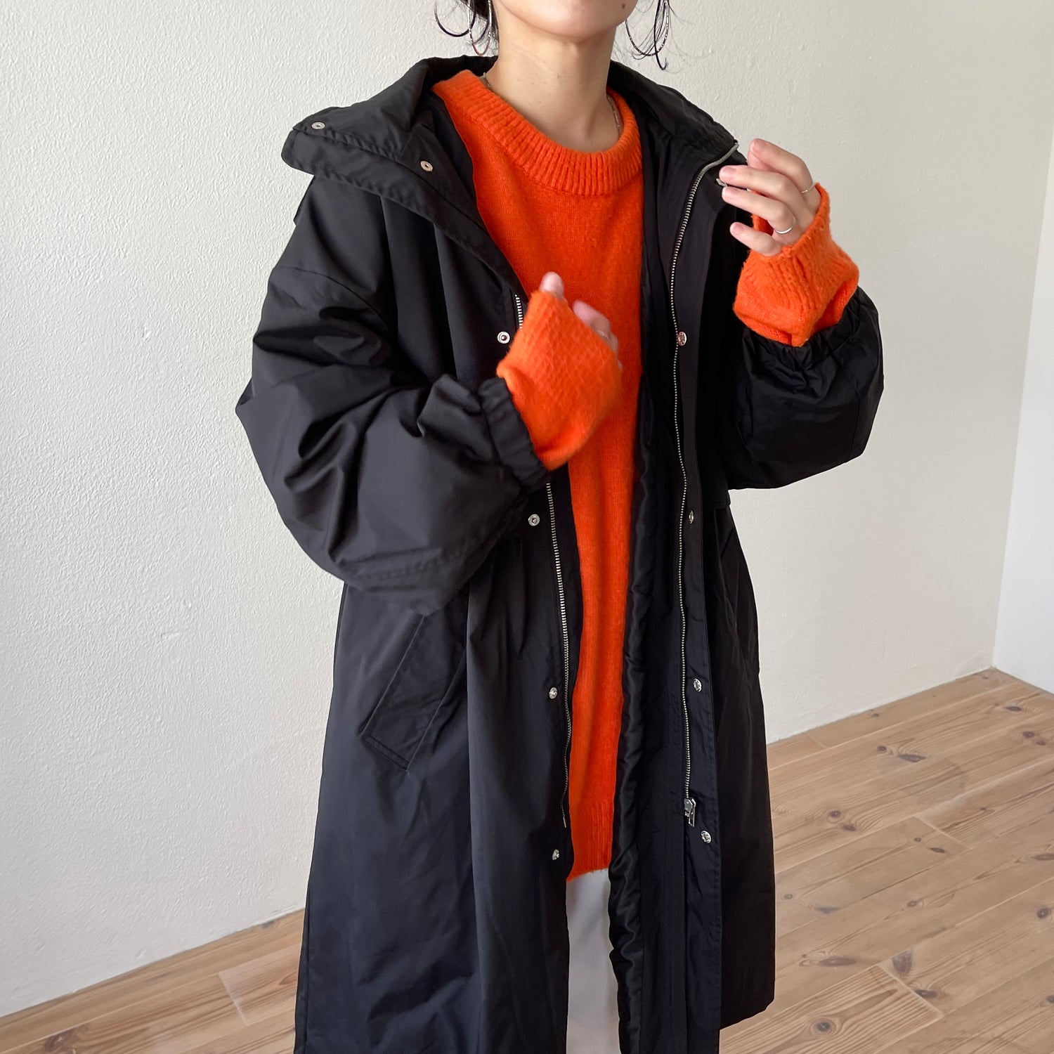 2way over size mods coat / black （ツーウェイオーバーサイズモッズ