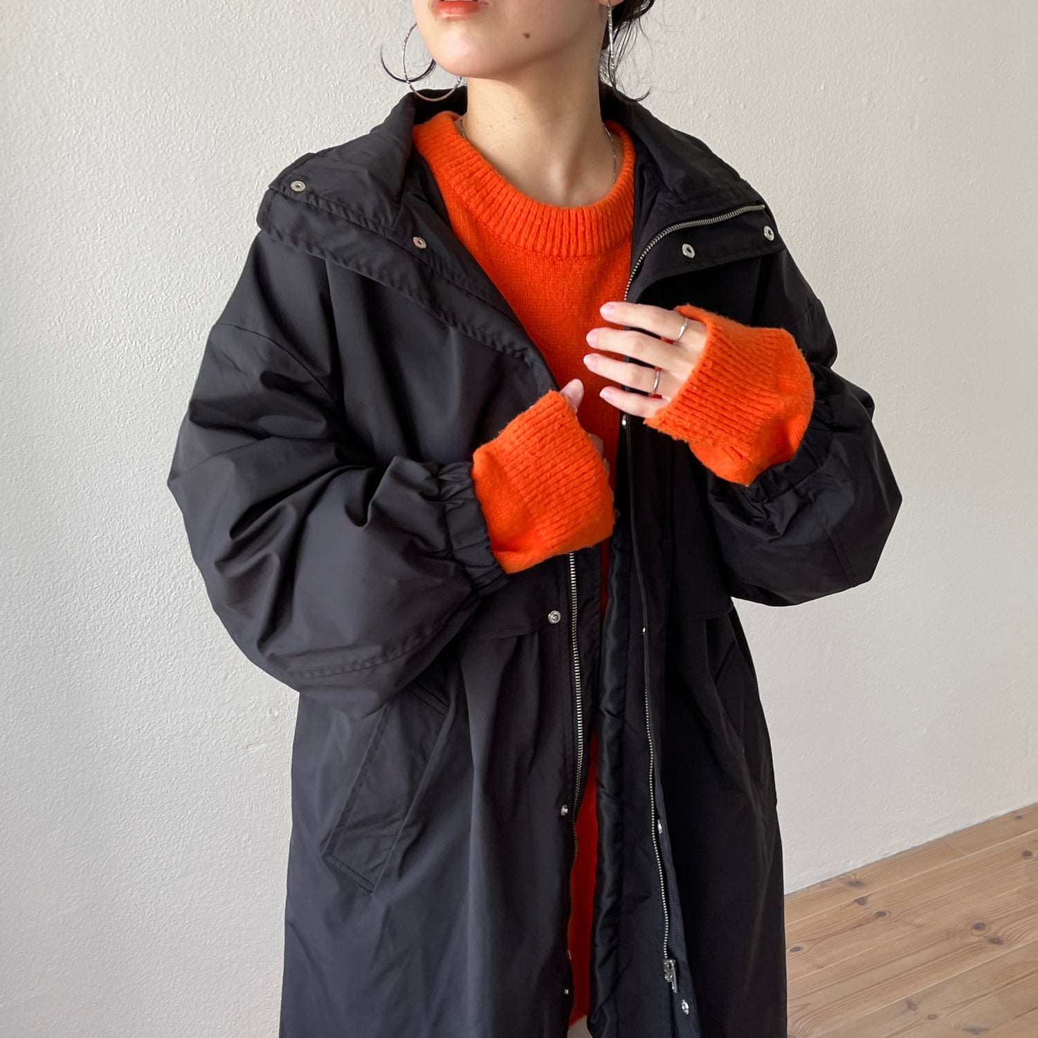 2way over size mods coat / black （ツーウェイオーバーサイズモッズ