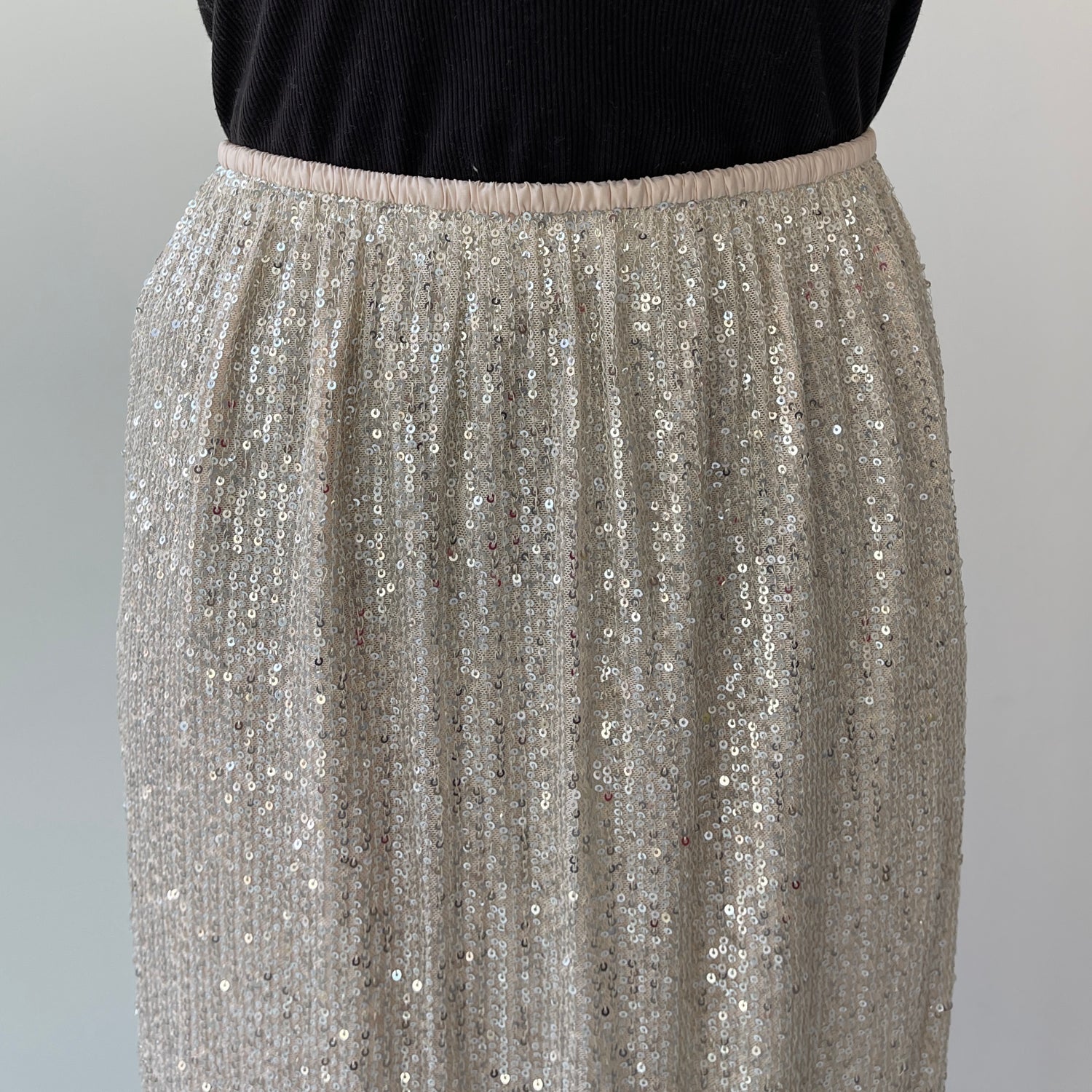 "GIRAGIRA" disco skirt / gold