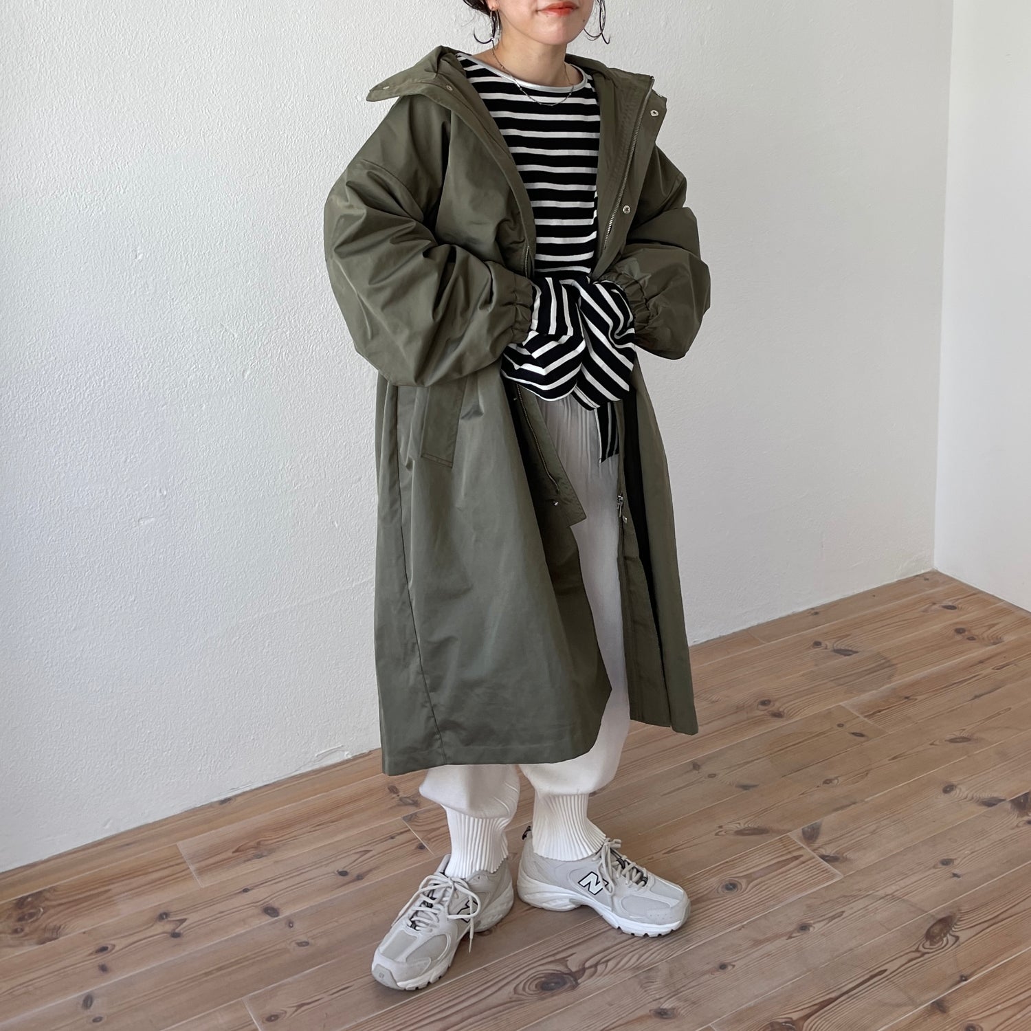 2way over size mods coat / khaki （ツーウェイオーバーサイズモッズ