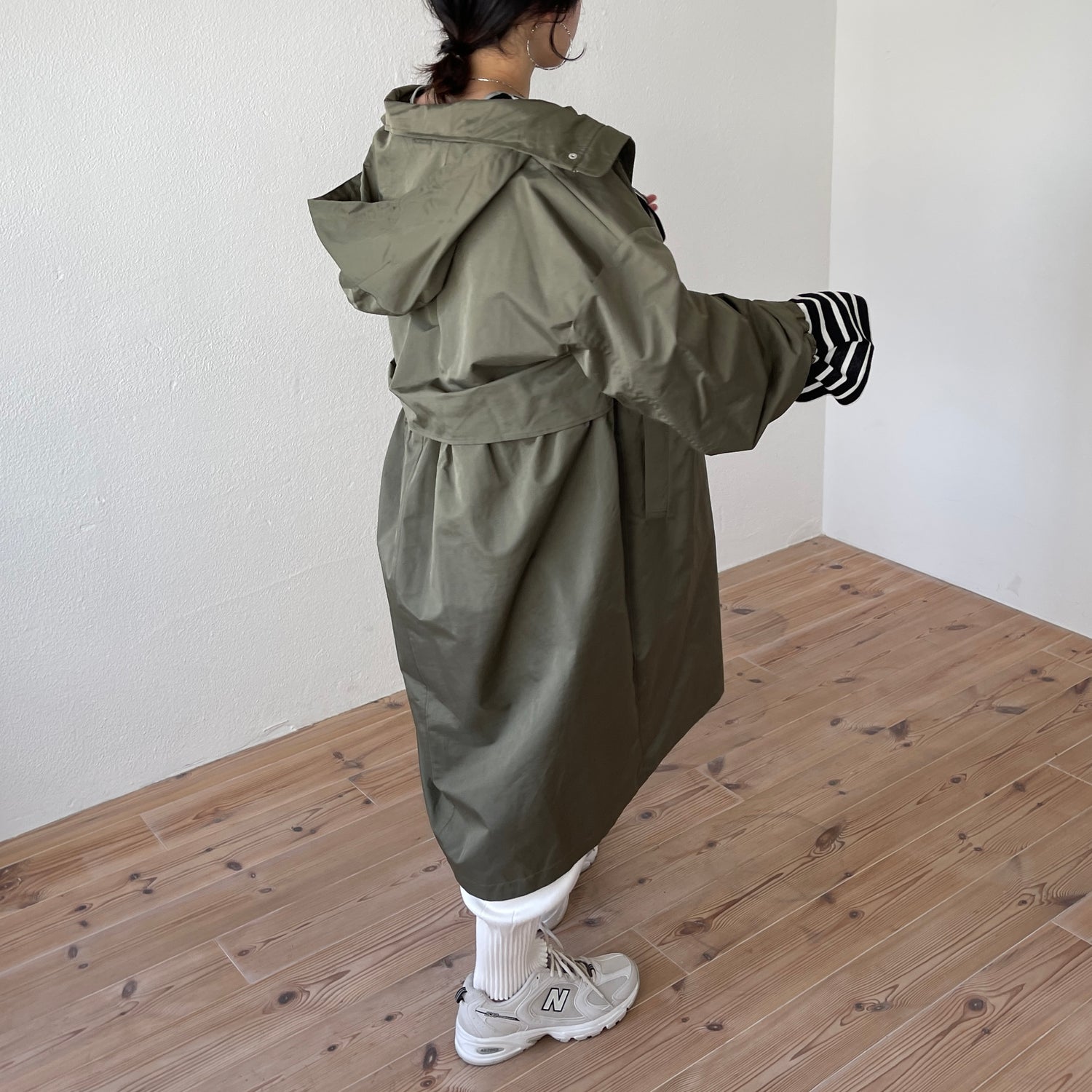 2way over size mods coat / khaki （ツーウェイオーバーサイズモッズ