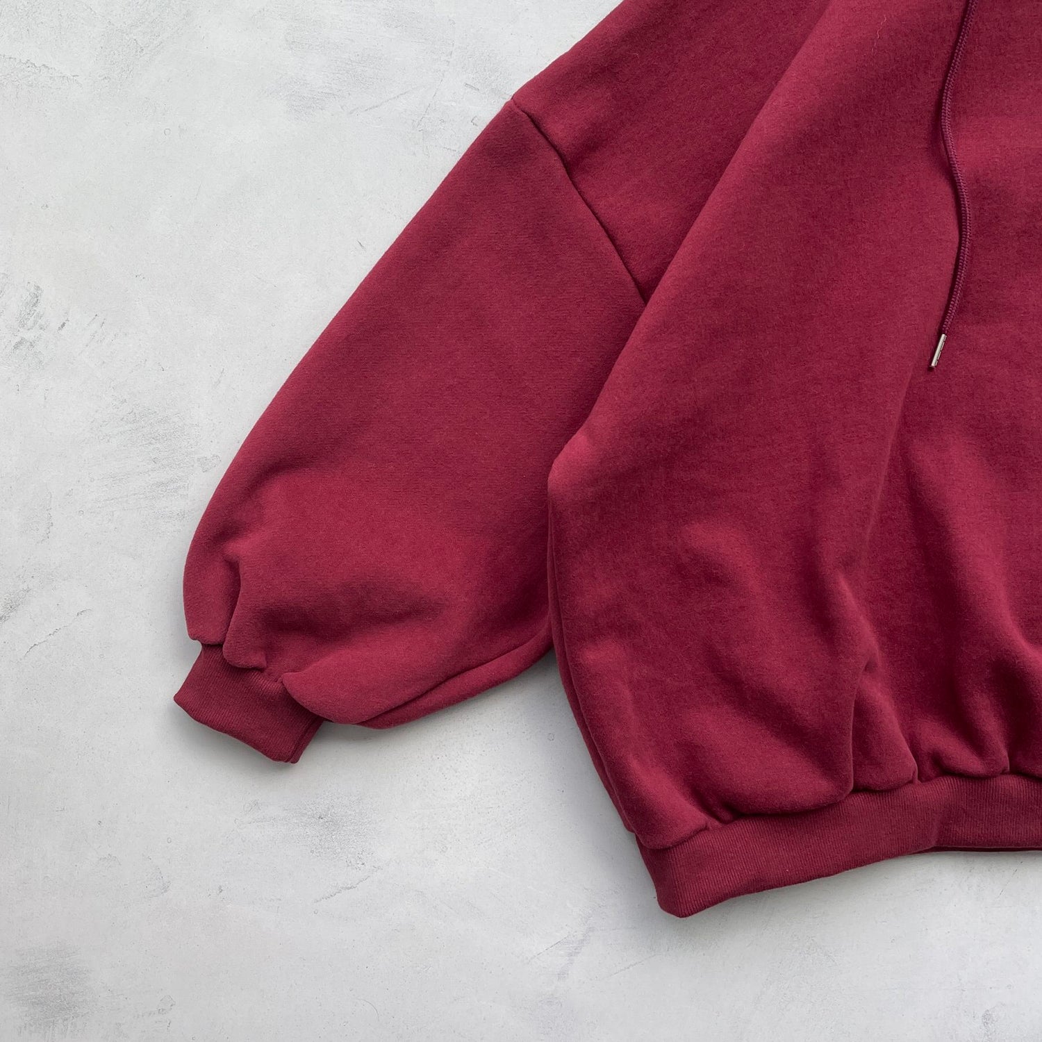 【SAMPLE】half zip loose hoodie / bordeaux