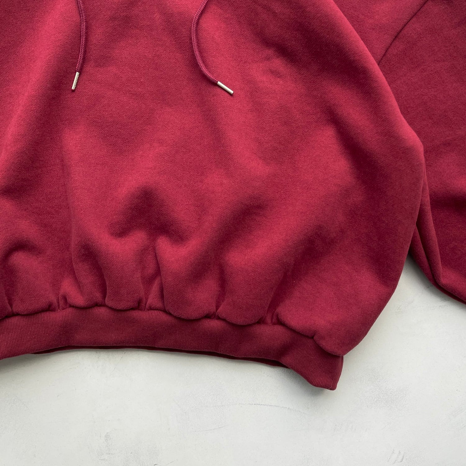 【SAMPLE】half zip loose hoodie / bordeaux