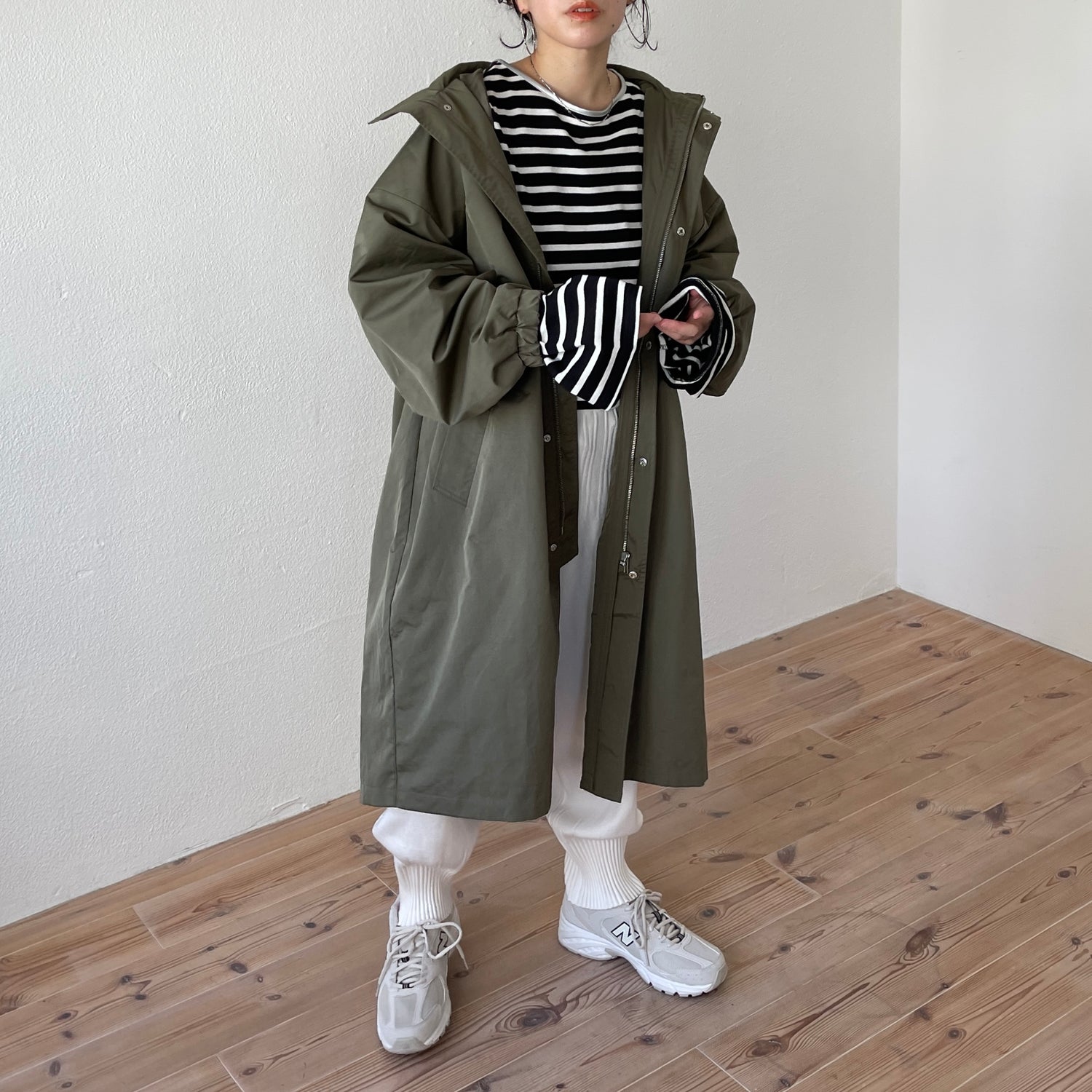 2way over size mods coat / khaki （ツーウェイオーバーサイズモッズ