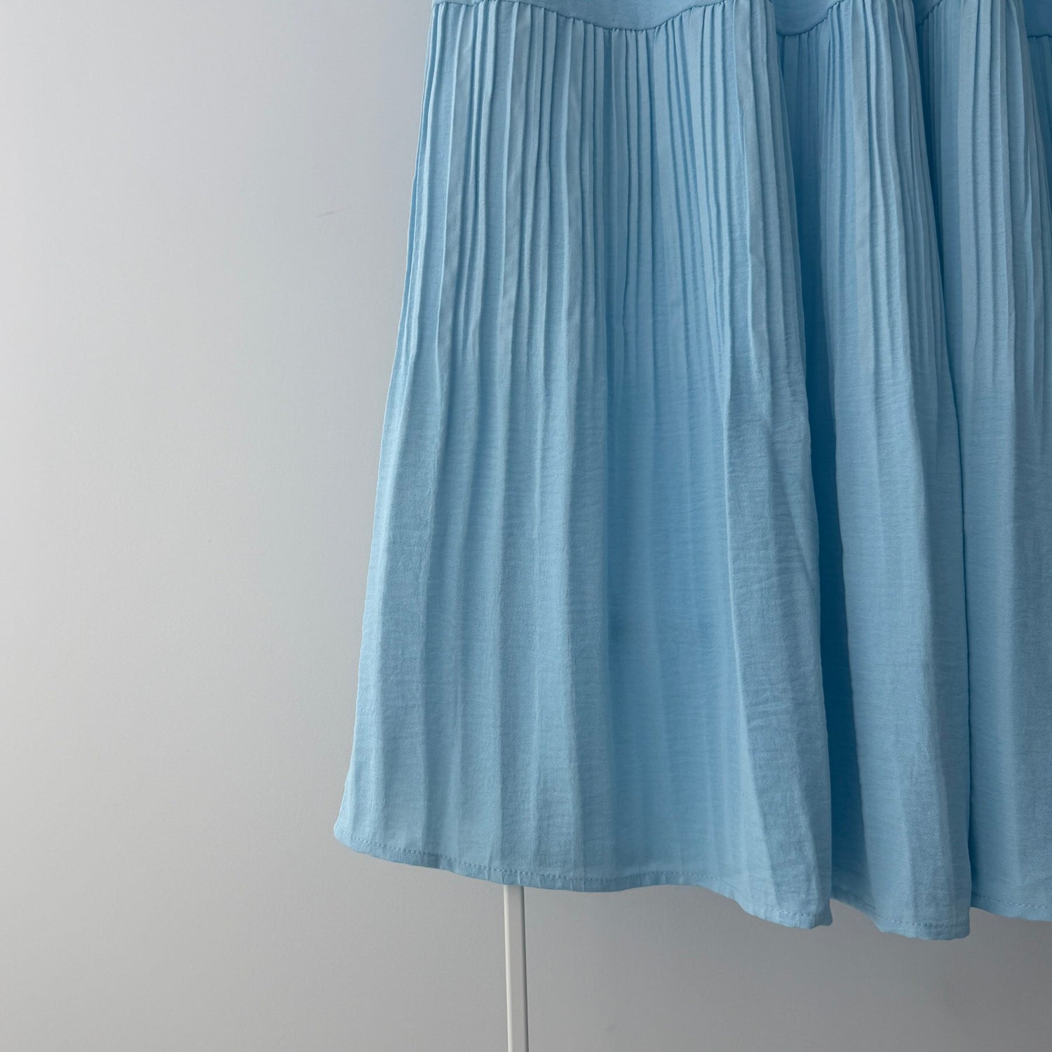 【SAMPLE】gather pleats skirt / light blue