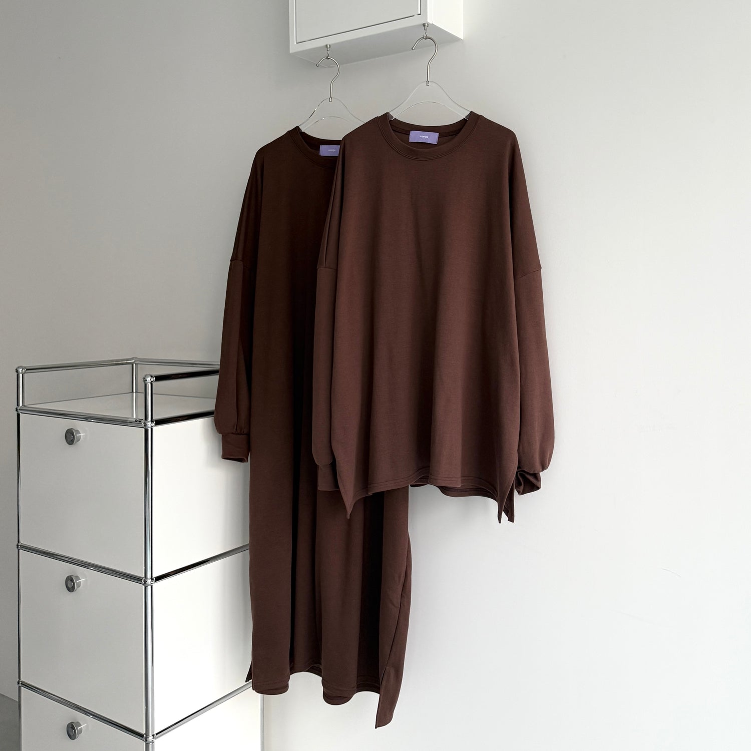 super loose light sweatee one piece / brown