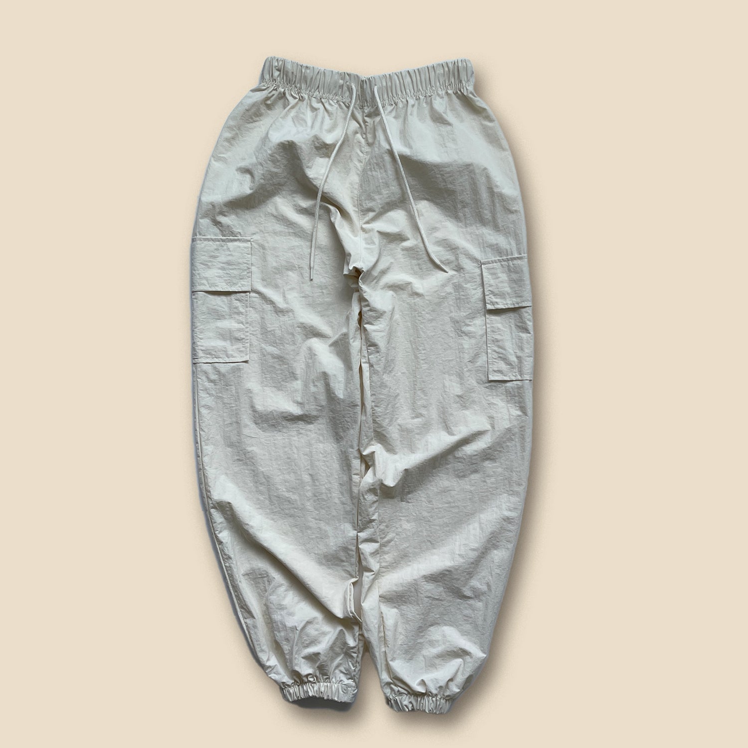 【SAMPLE】nylon cargo pants / white