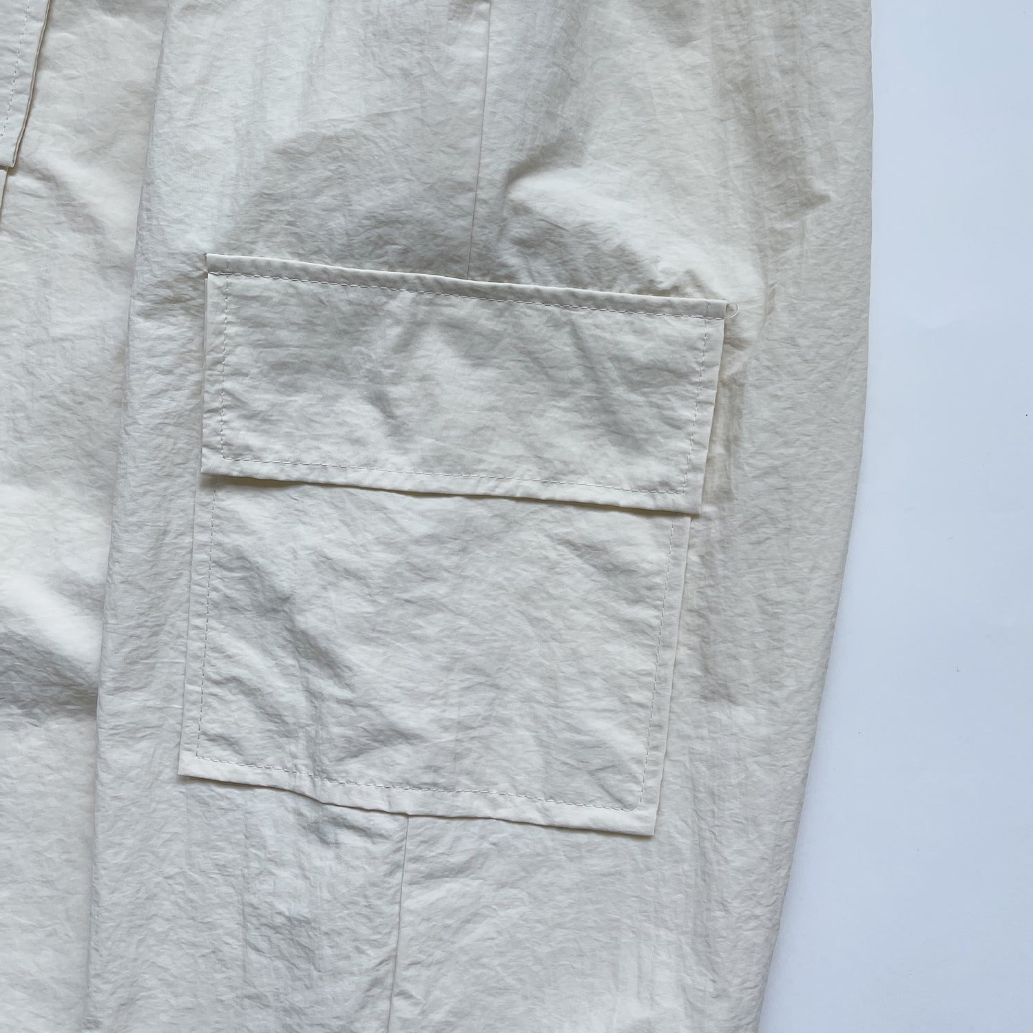 【SAMPLE】nylon cargo pants / white