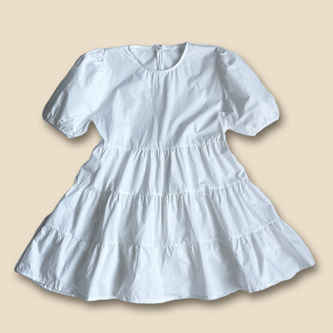 【SAMPLE】tiered tunic one piece / white