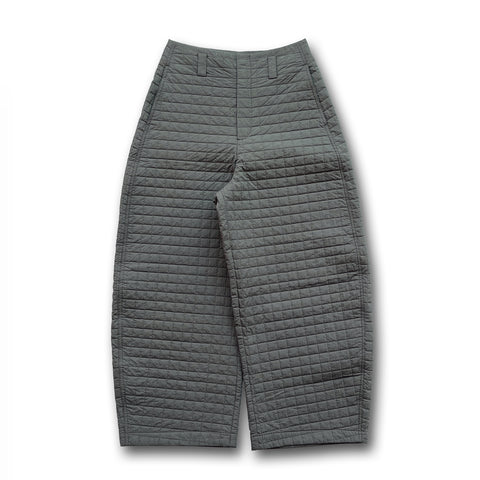 【SAMPLE】quilting curve pants / olive