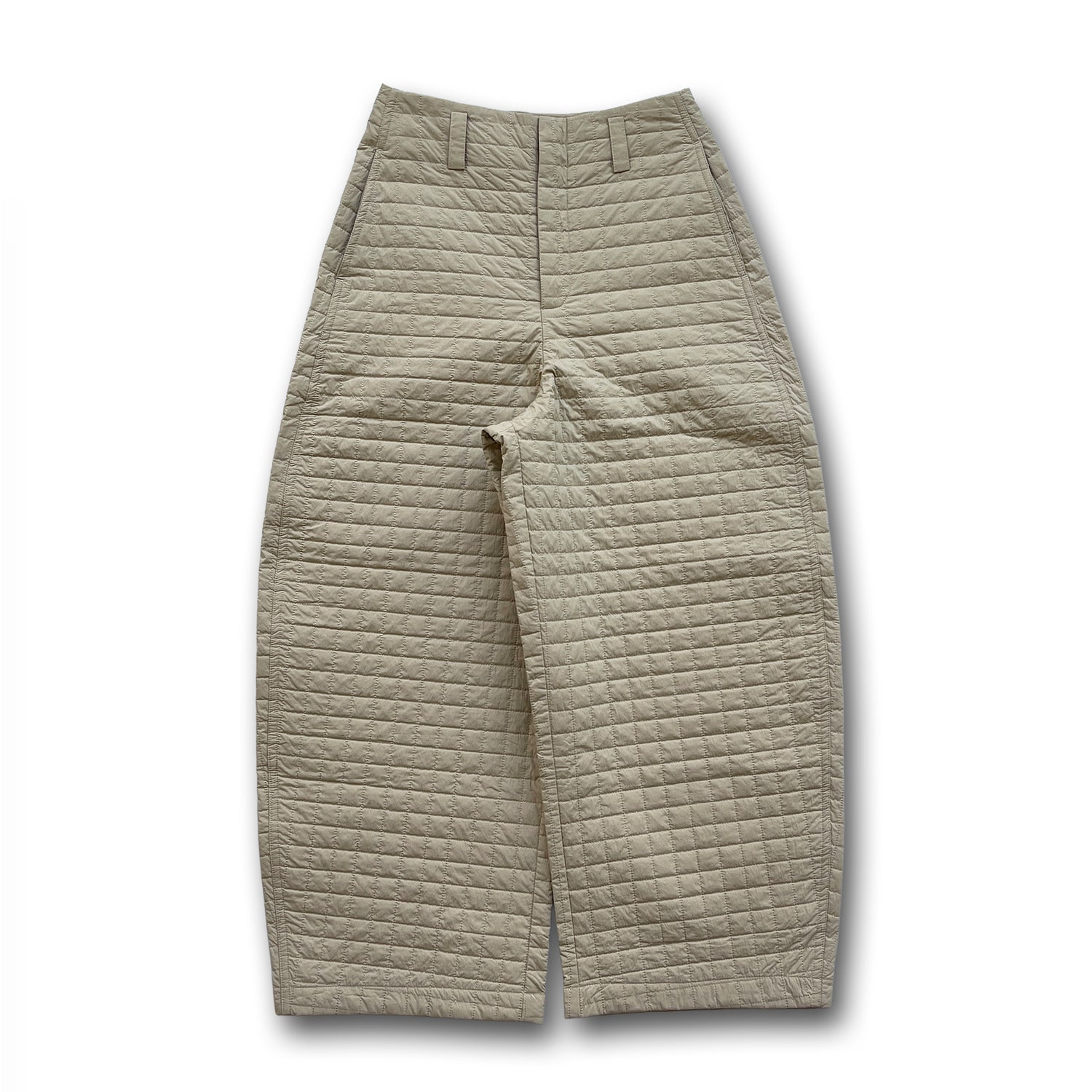 【SAMPLE】quilting curve pants / khaki