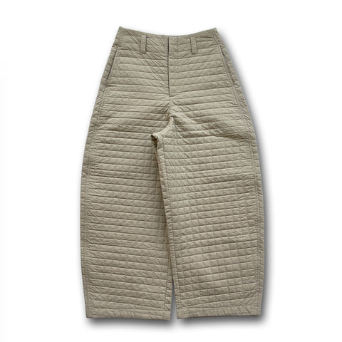 【SAMPLE】quilting curve pants / khaki
