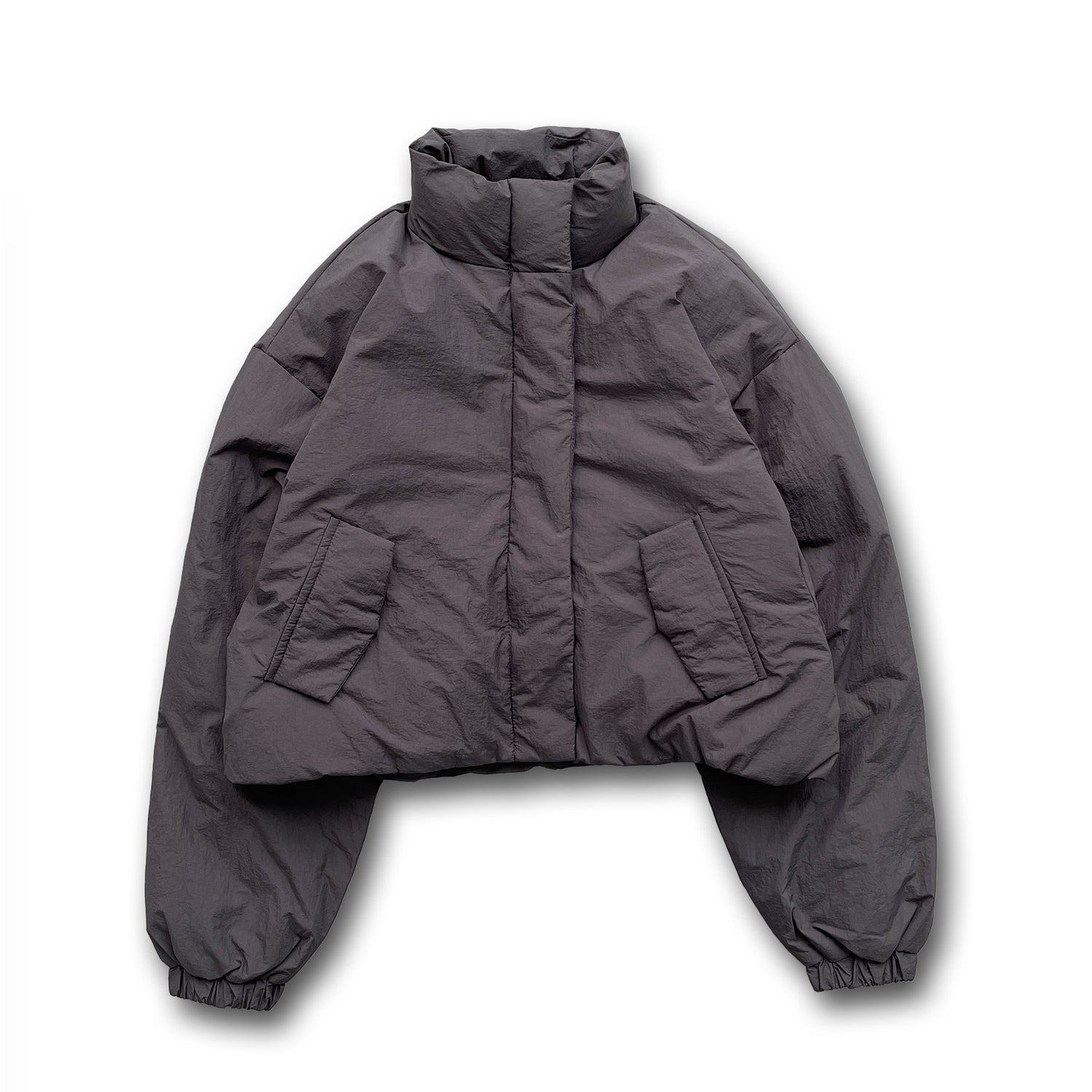 【SAMPLE】nylon standcollar blouson / charcoal