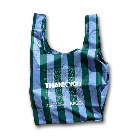 STANDARD BAGGU / Thank You stripe saxe green