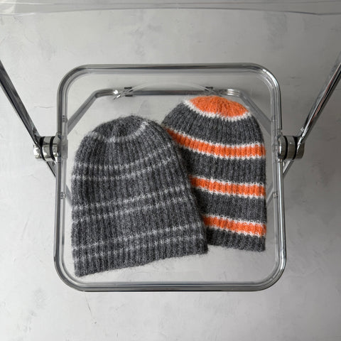 buddy stripe beanie / gray