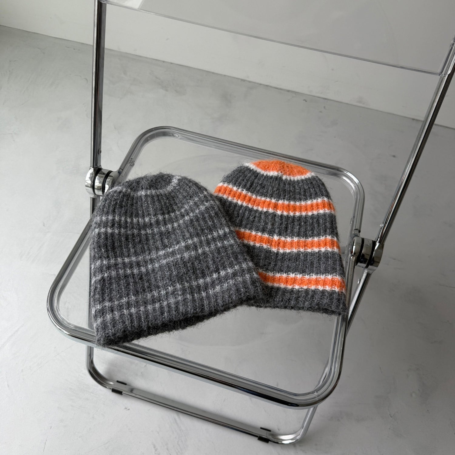 buddy stripe beanie / orange