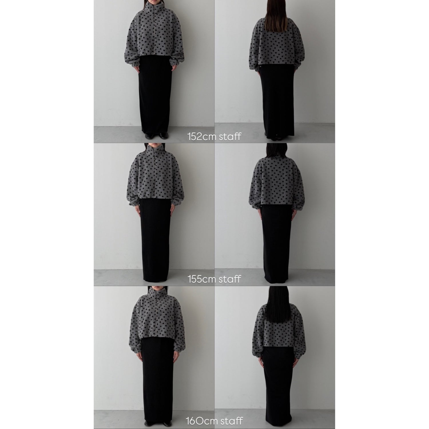 heart boa jacket / ivory