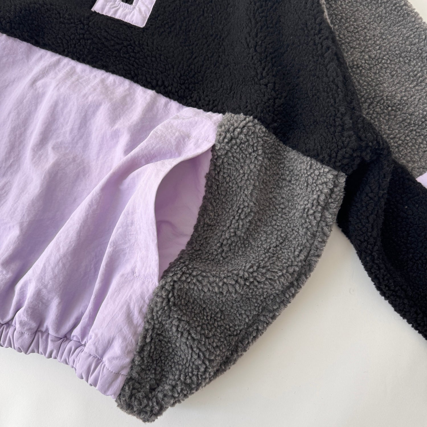 over size BOA hoodie blouson / lilac