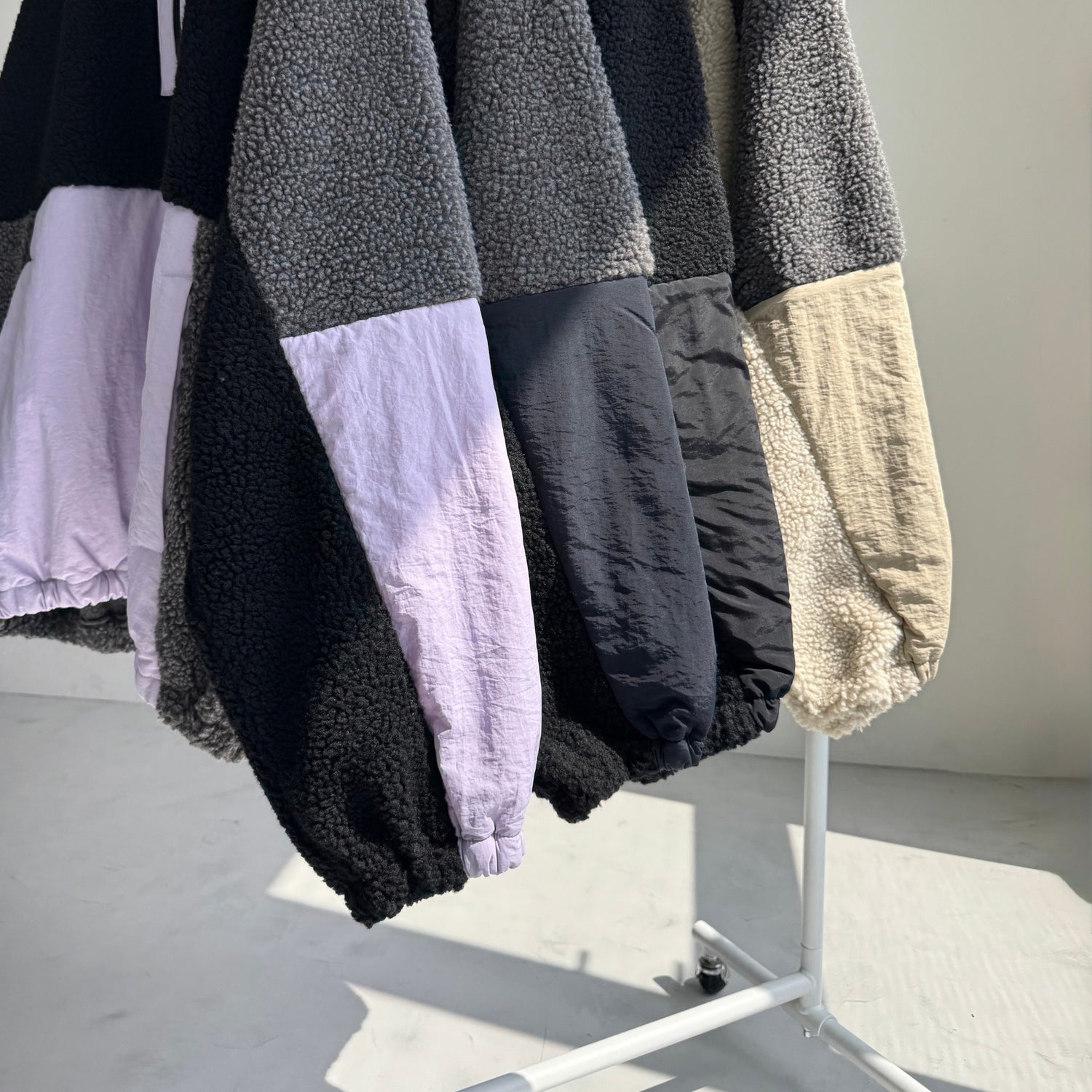 over size BOA hoodie blouson / lilac