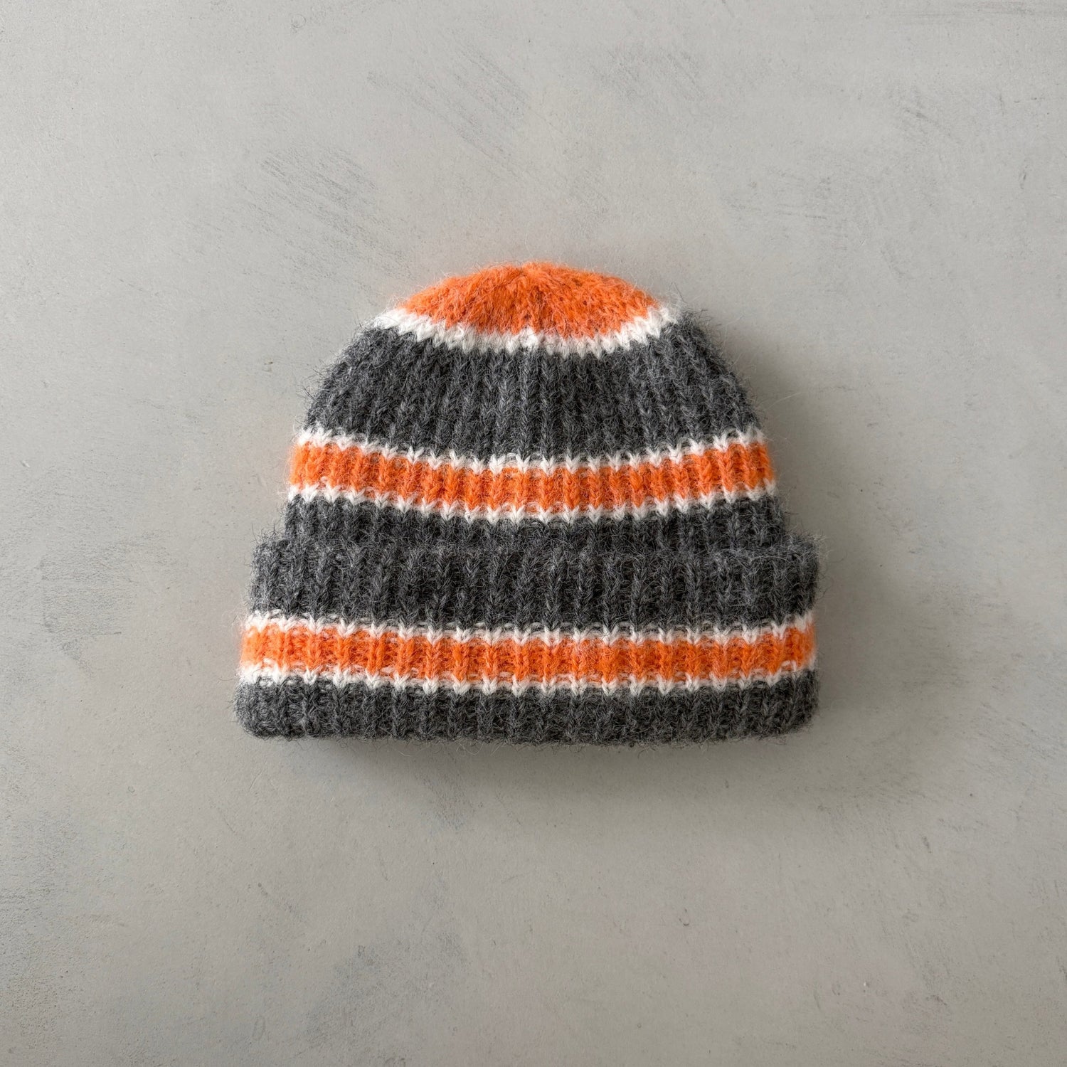 buddy stripe beanie / orange