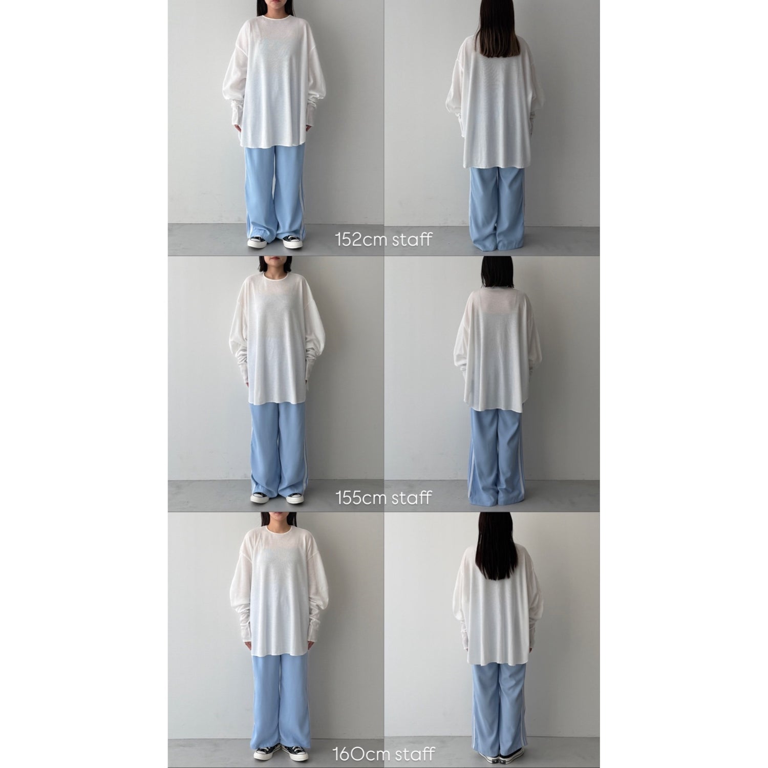 waffle sleeve long tee / ivory