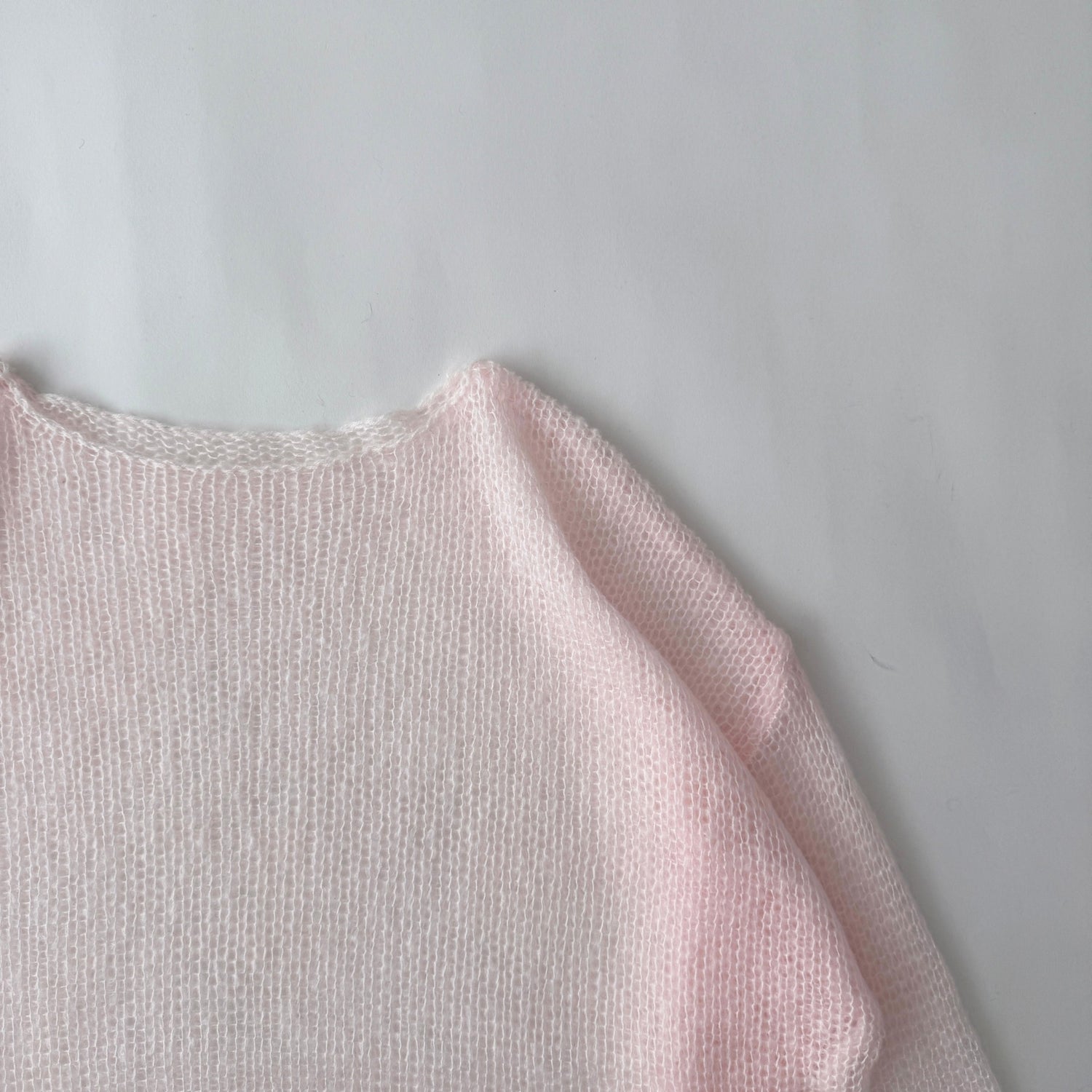 cinnamon mesh knit / baby pink