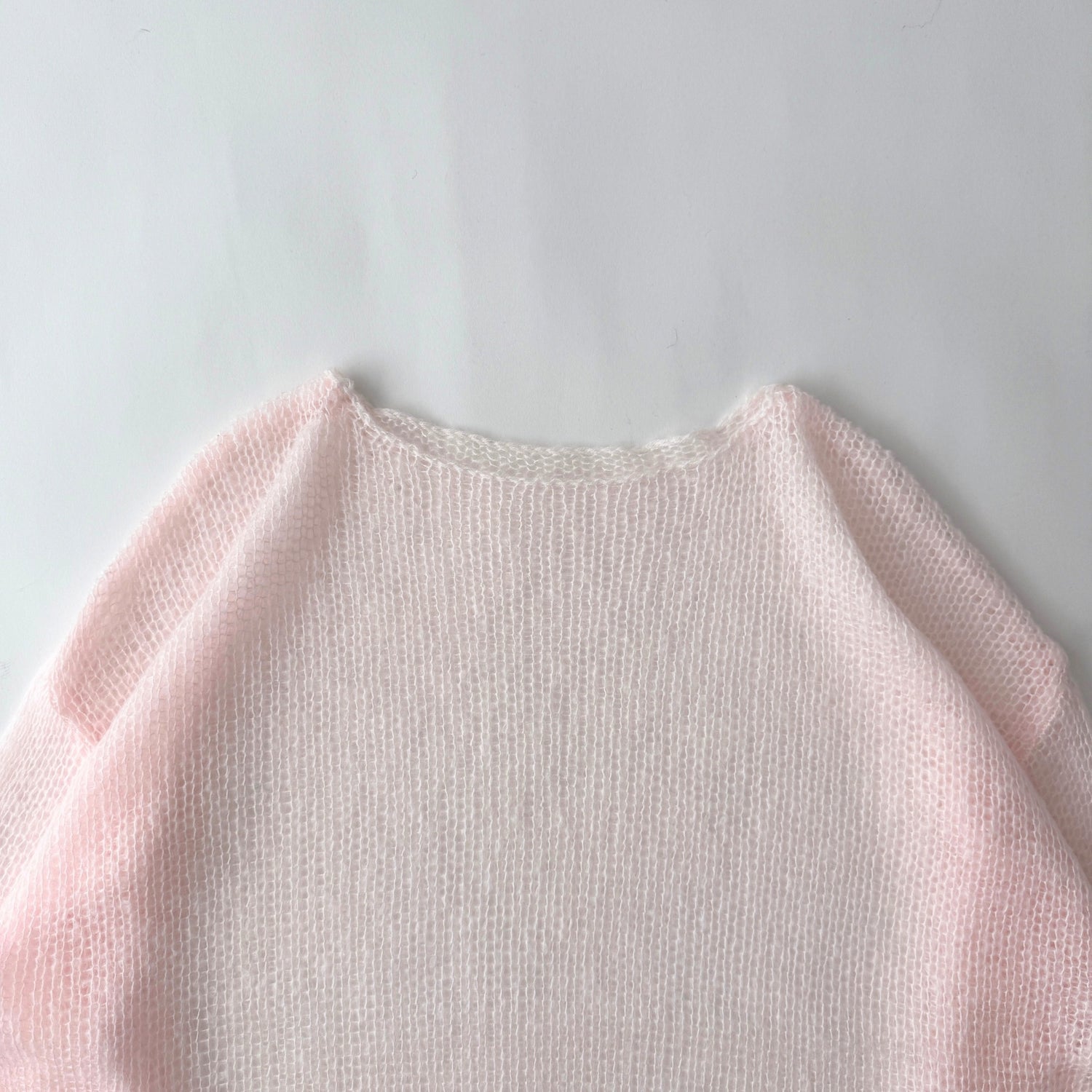 cinnamon mesh knit / baby pink