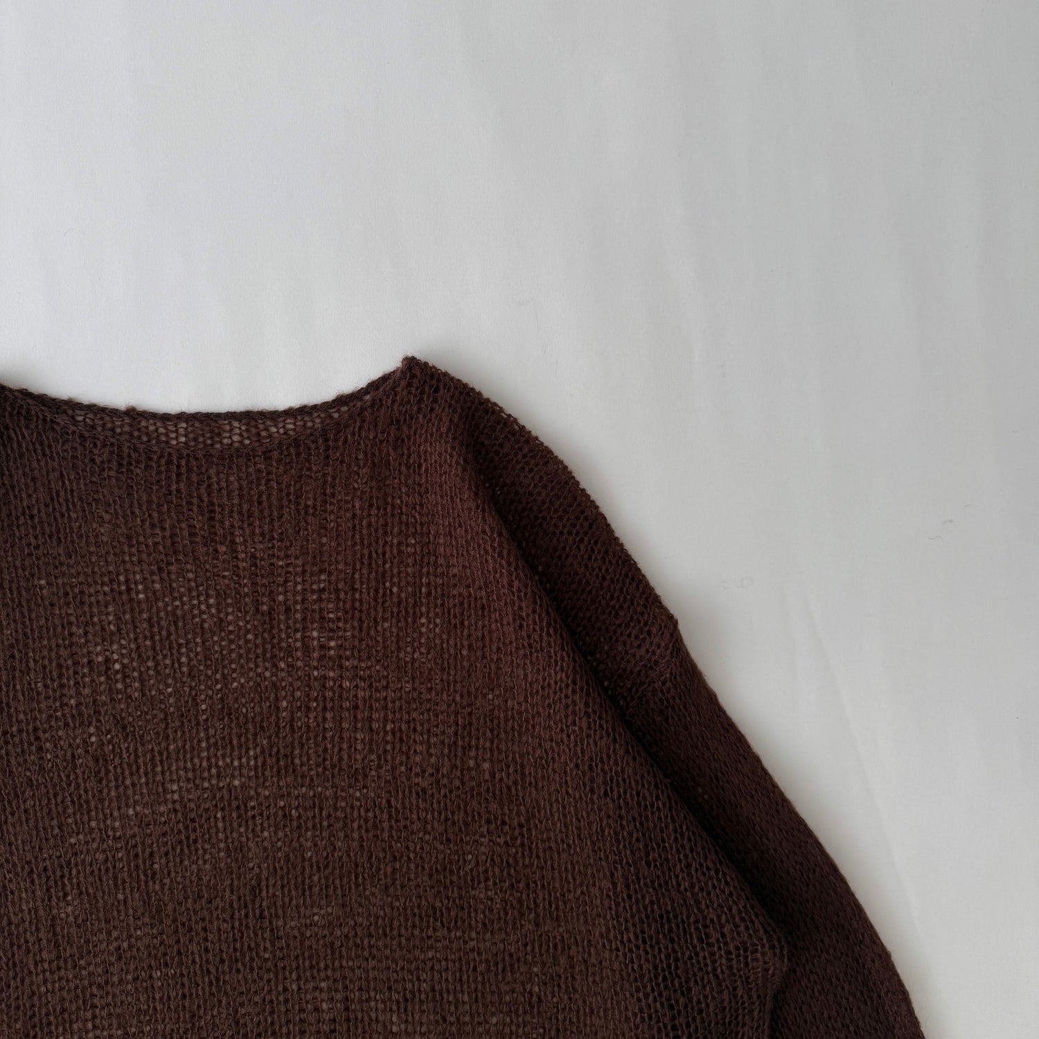 cinnamon mesh knit / brown