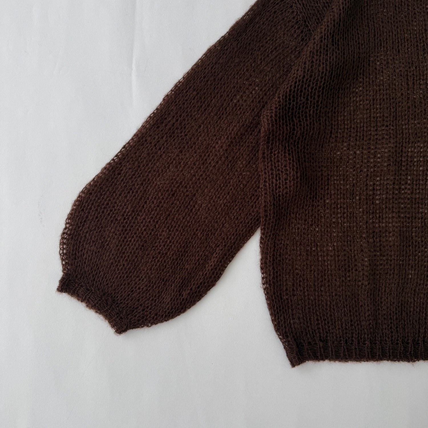cinnamon mesh knit / brown