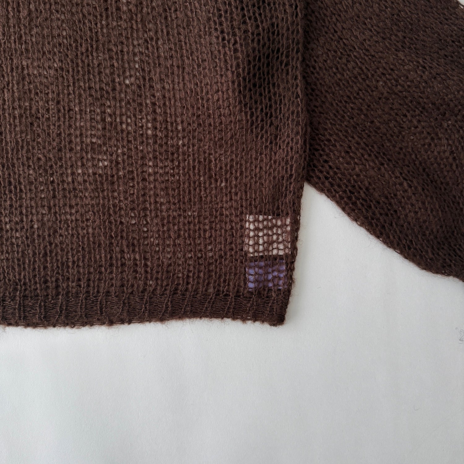 cinnamon mesh knit / brown