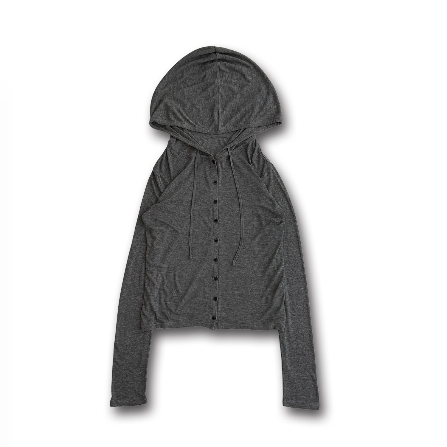 whisper hoodie cardigan /  gray