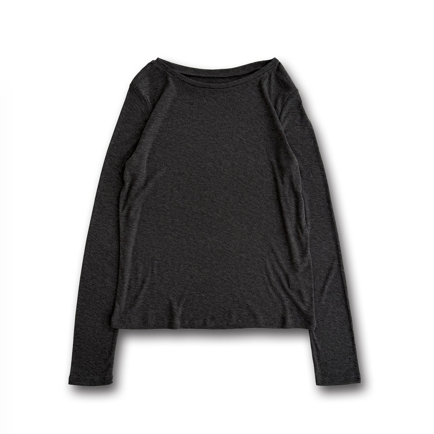 KASANE sheer tee / charcoal
