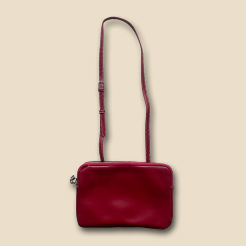 【SAMPLE】square hand bag / red