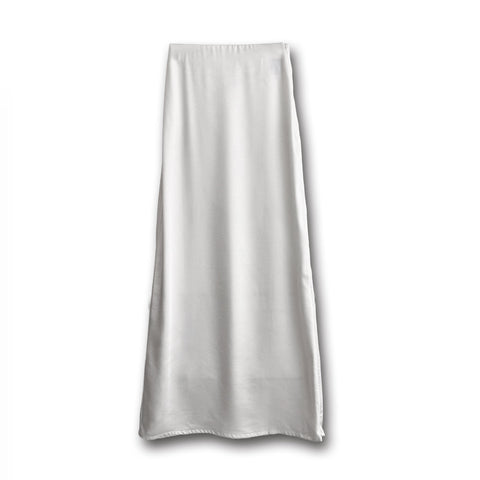SENBATSU satin skirt / white