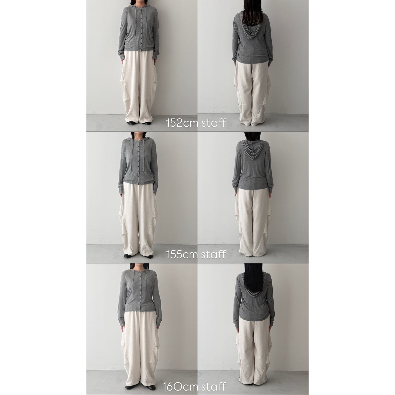 whisper hoodie cardigan /  gray