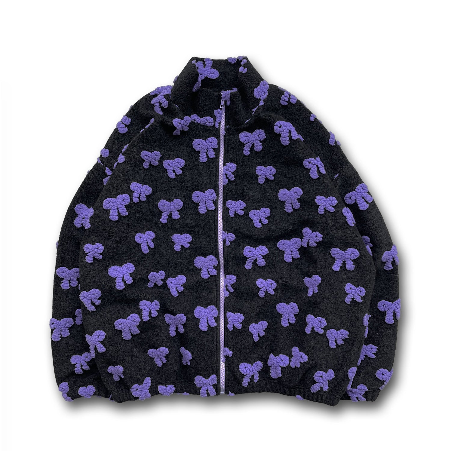 【SAMPLE】ribbon dot boa blouson / black