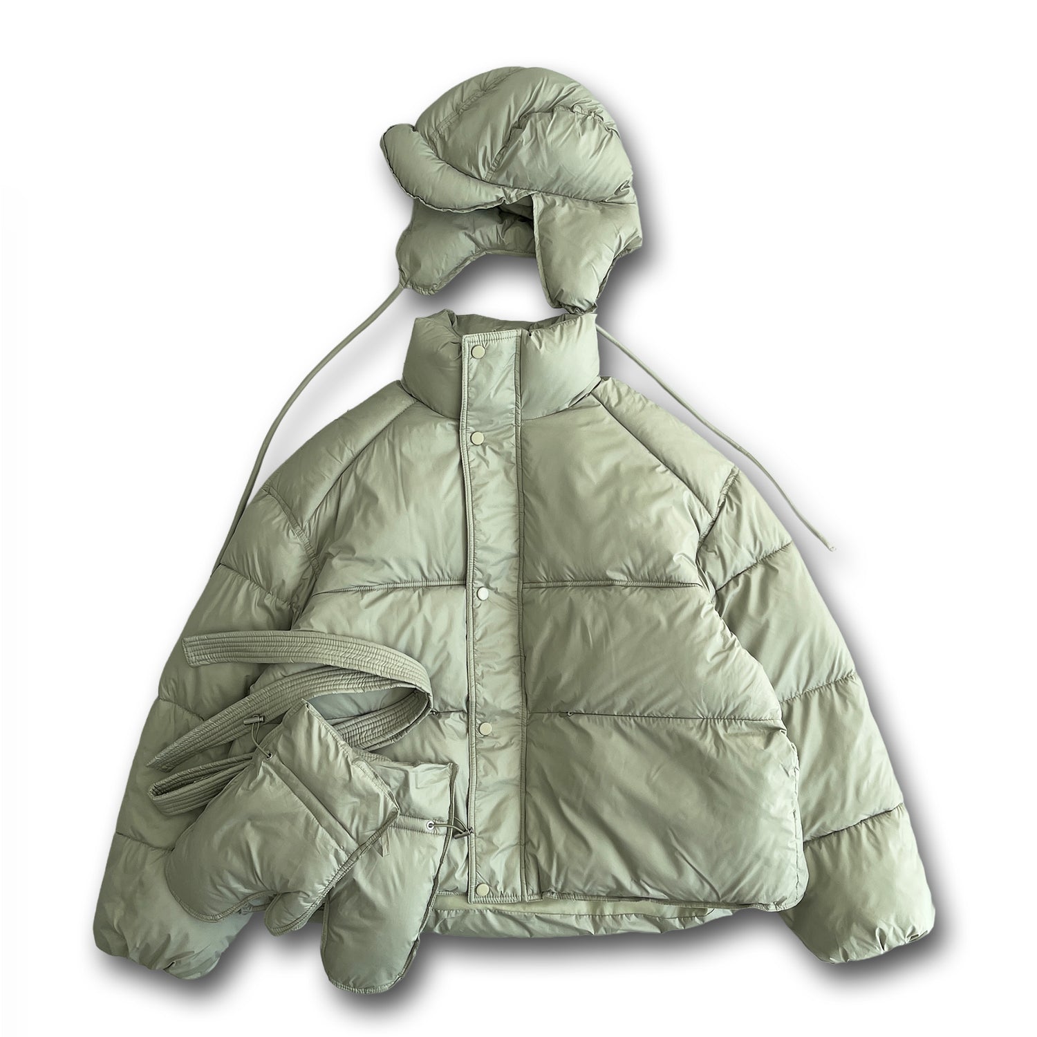 【SAMPLE】MACARON fake down set / pistachio