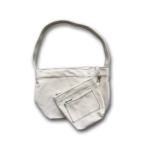 【SAMPLE】(ポーチ付き) stitch bag / ivory