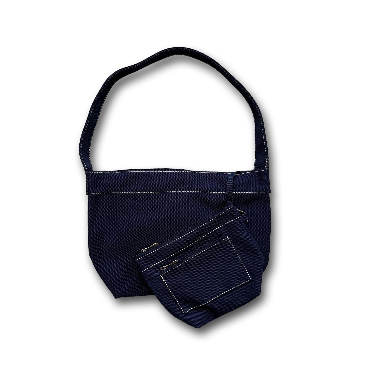 【SAMPLE】(ポーチ付き) stitch bag / navy