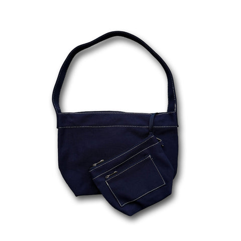 【SAMPLE】(ポーチ付き) stitch bag / navy