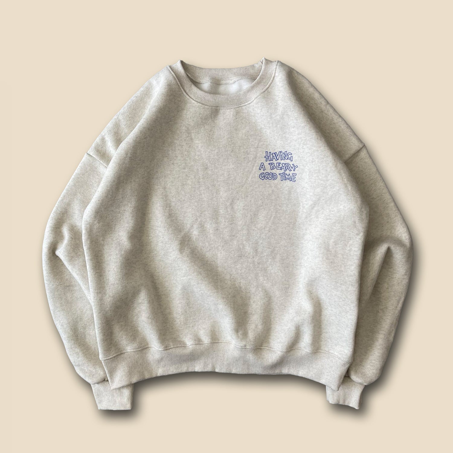 【SAMPLE】back print sweat / ivory