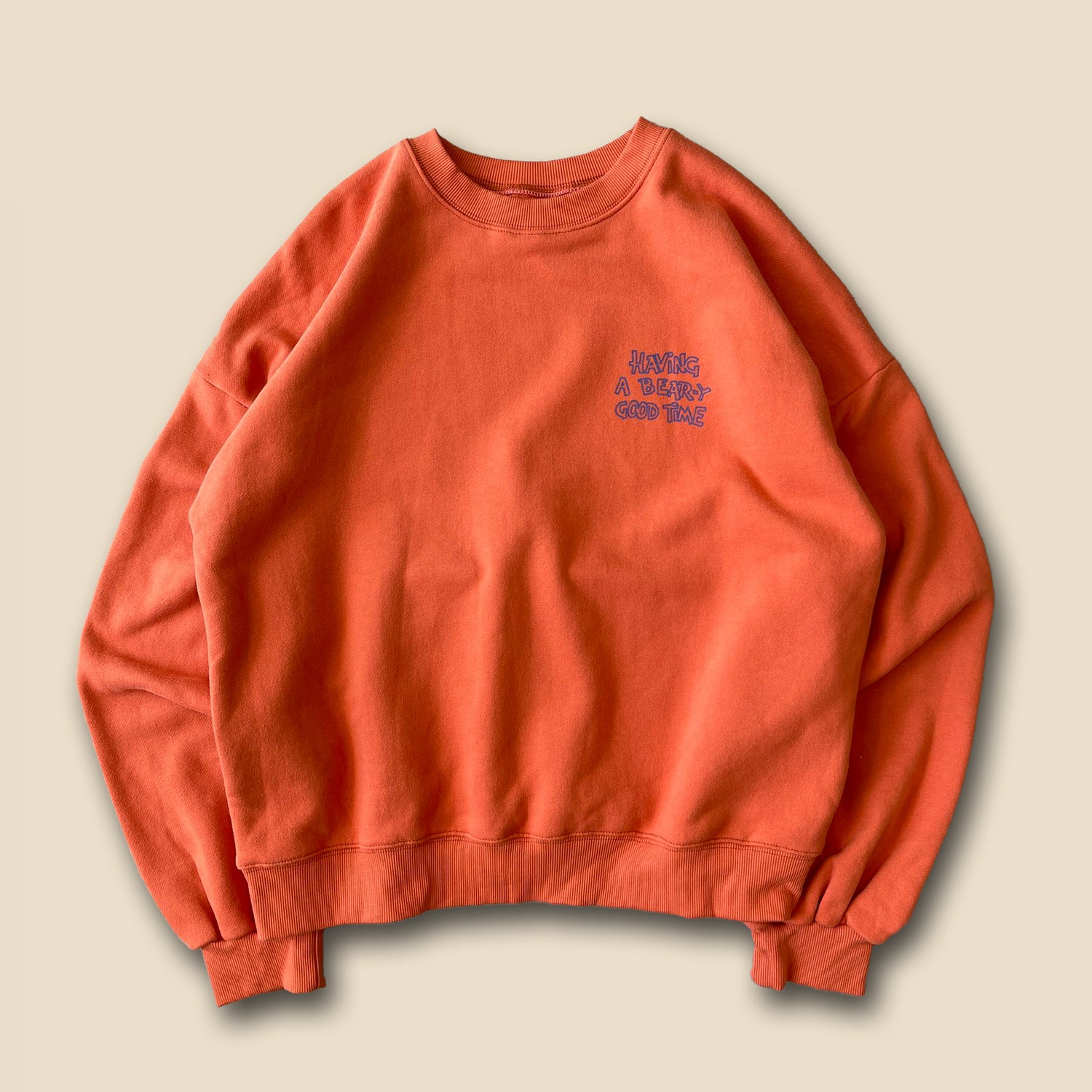 【SAMPLE】back print sweat / orange