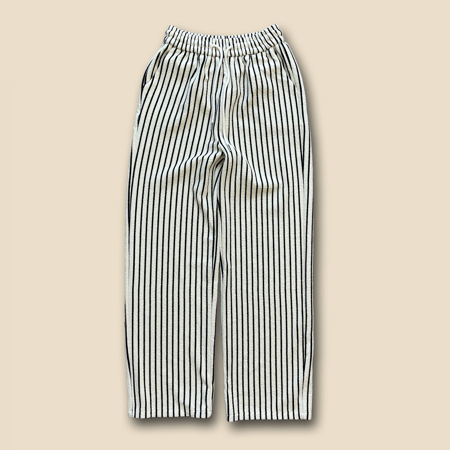 【SAMPLE】stripe towel pants  / ivory