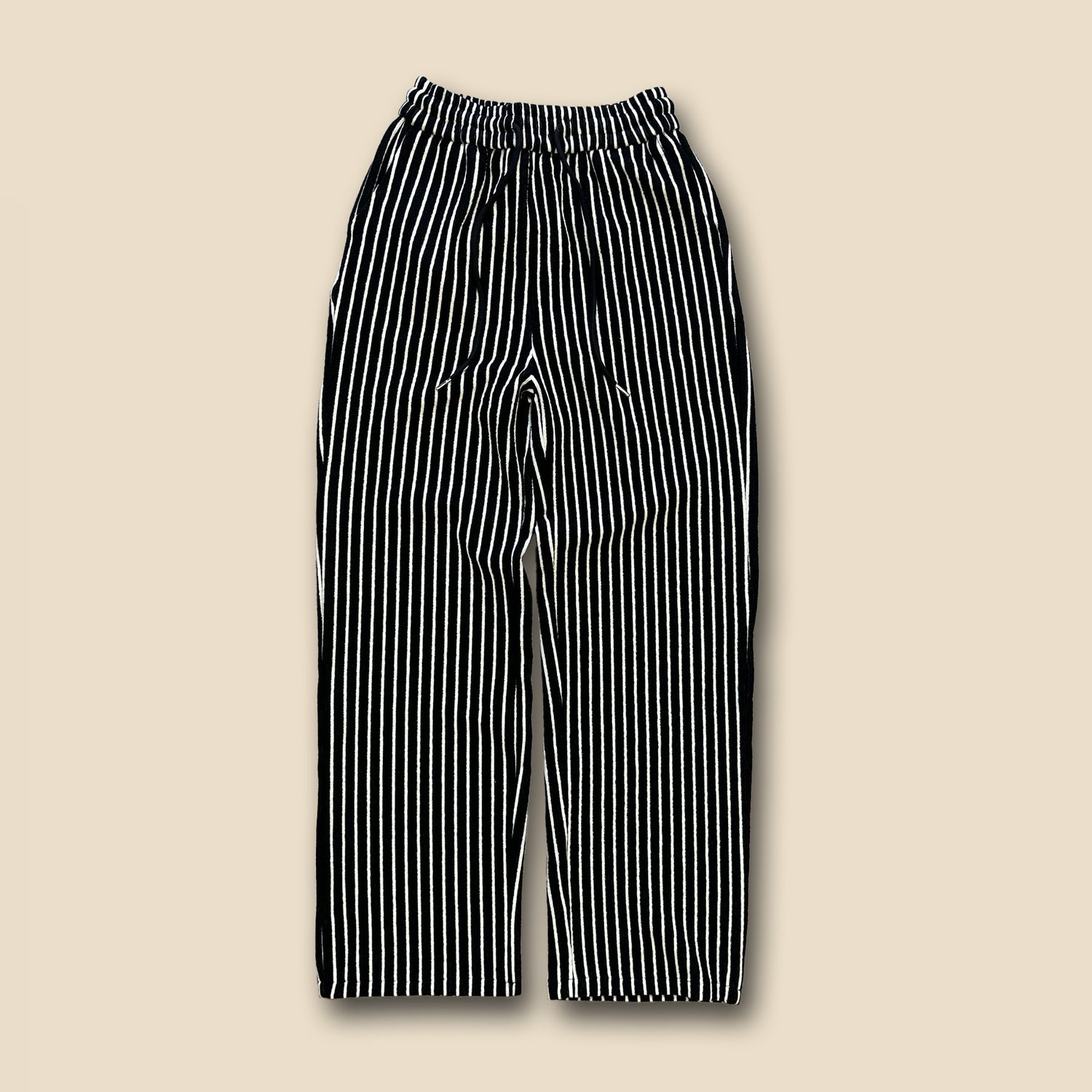 【SAMPLE】stripe towel pants  / black