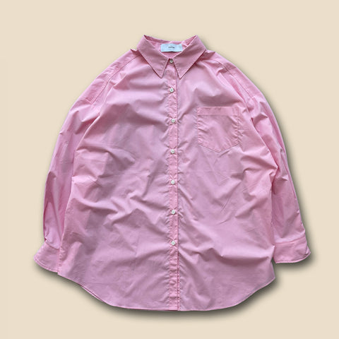 【SAMPLE】over size color shirt / pink