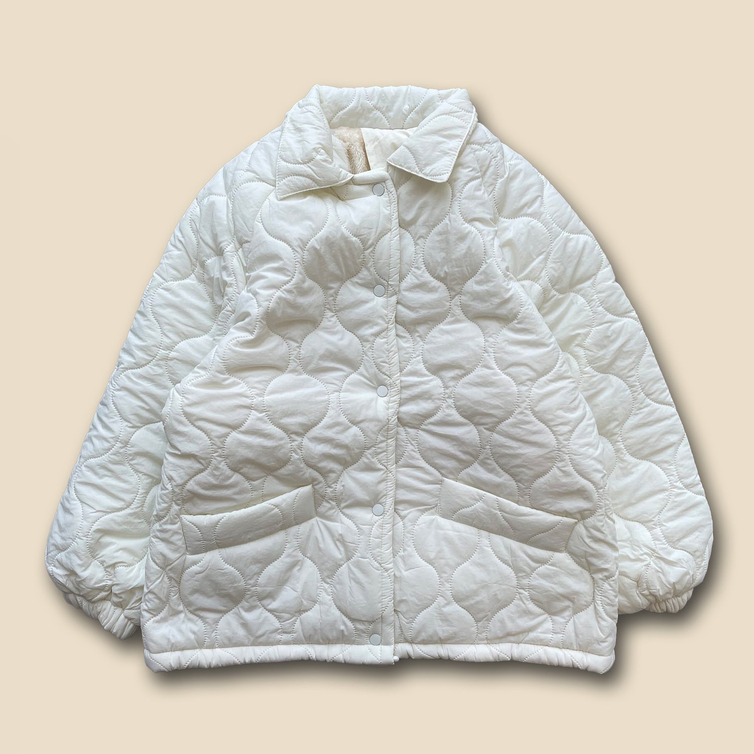 【SAMPLE】WATA AME quilting jacket / white