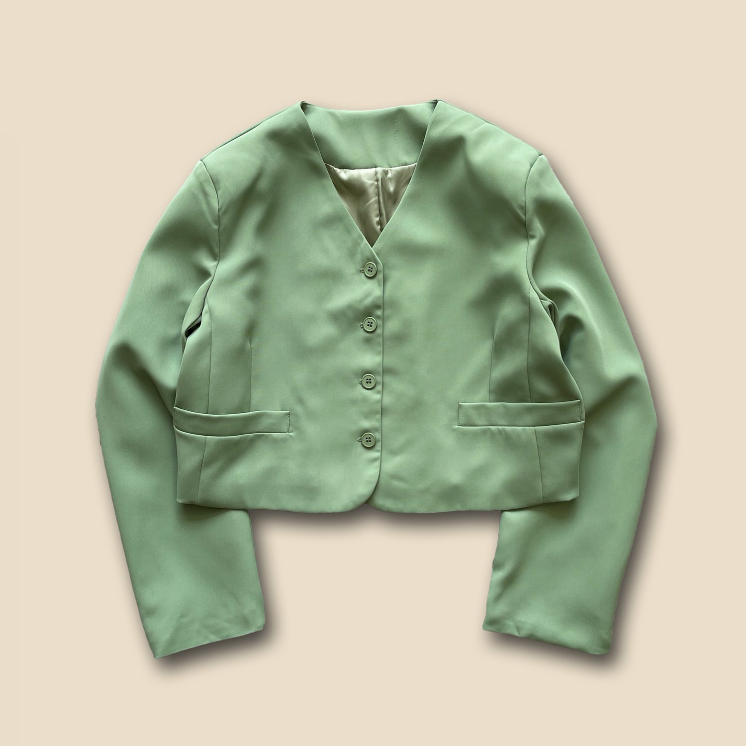 【SAMPLE】short jacket / green